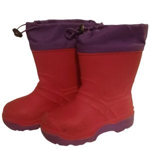 Toddler insulated Winter/ snow boots (10) pink and purple
